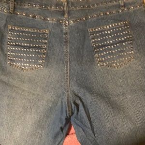 Thalia Sodi Flared Denim Blue Jeans size 20